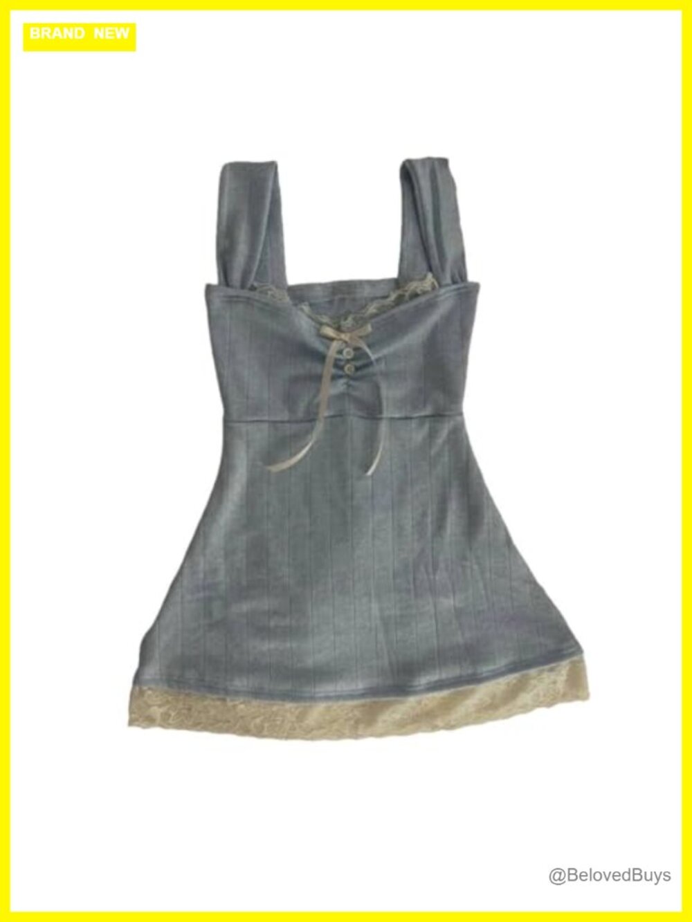 Fairy Grunge Lace Trim Camisole Y2k Sleeveless Crop Tank Top